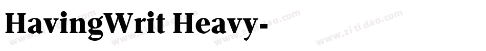 HavingWrit Heavy字体转换